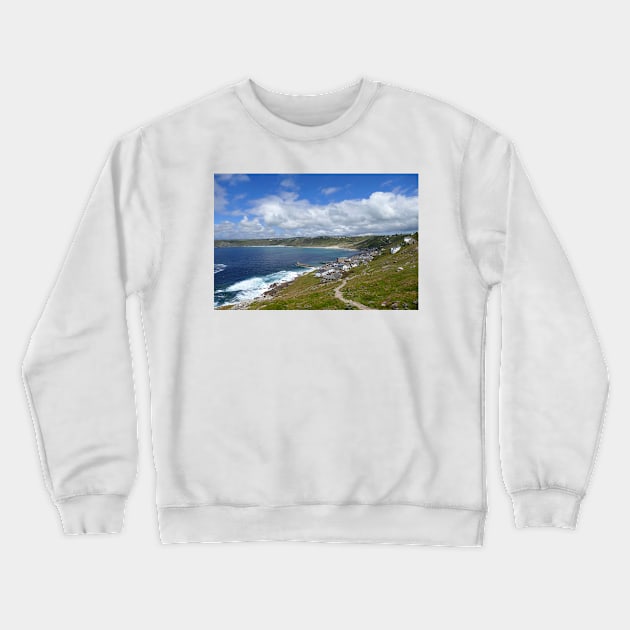 Whitesands Bay, Cornwall Crewneck Sweatshirt by Chris Petty